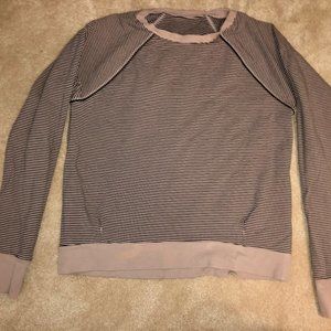 Lululemon stripped pullover- BLUSH & BLACK